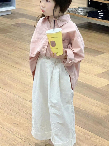 Детски двукомпонентен комплект за момичета в корейски стил, памук, дълги ръкави, есен