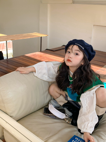 TCkids detská košeľa, korejský štýl, okrúhly výstrih, dlhé rukávy, 98% bavlna