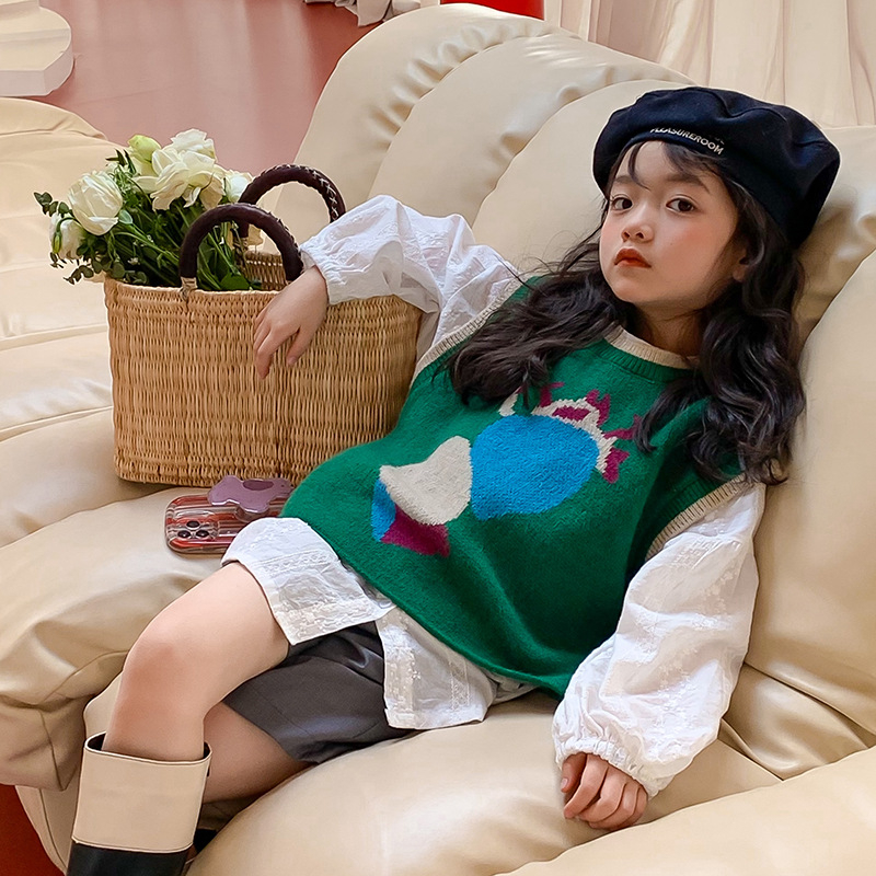 TCkids detská košeľa, korejský štýl, okrúhly výstrih, dlhé rukávy, 98% bavlna