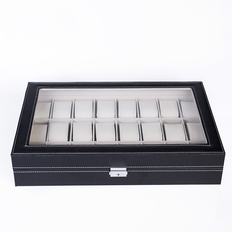 Kožená krabička na uloženie hodiniek, k dispozícii verzie s 6, 10, 12, 20 a 24 priehradkami