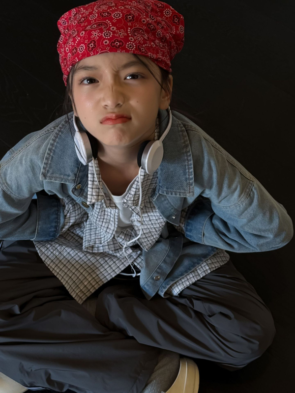 Gyerekeknek szóló pamut-denim ing-jack, koreai stílus, rever gallér, puha feldolgozású anyag, őszi 2025