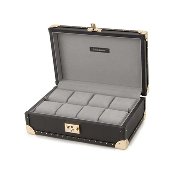 Kutija za pohranu nakita za satove i ogrlice, 8 pretinaca, kompozitni materijal, prilagodljiva obrada, pakiranje kutija