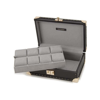 Kutija za pohranu nakita za satove i ogrlice, 8 pretinaca, kompozitni materijal, prilagodljiva obrada, pakiranje kutija