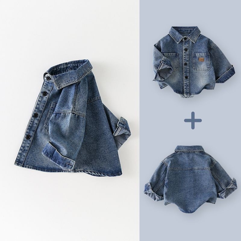 Gyerekeknek készült fiúknak hosszú ujjú felső, szabadidős stílusban, egyszínű, poliészter anyag, 3–8 éveseknek, tavasz–ősz.