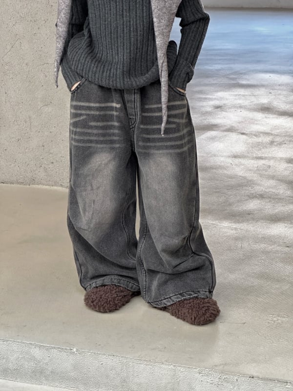 Dječje hlače 2025 zima, američki retro High Street stil, unisex, 100% denim