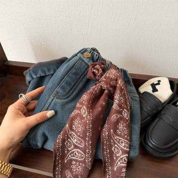 Dječje hlače u korejskom stilu, 80% pamuk, srednji pojas, gumeni pojas, mekana tkanina, zima, unisex