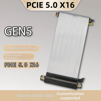 PCIe 5.0 x16 GPU bővítőkábel ITX házhoz – adapter, Gen5, 20 cm