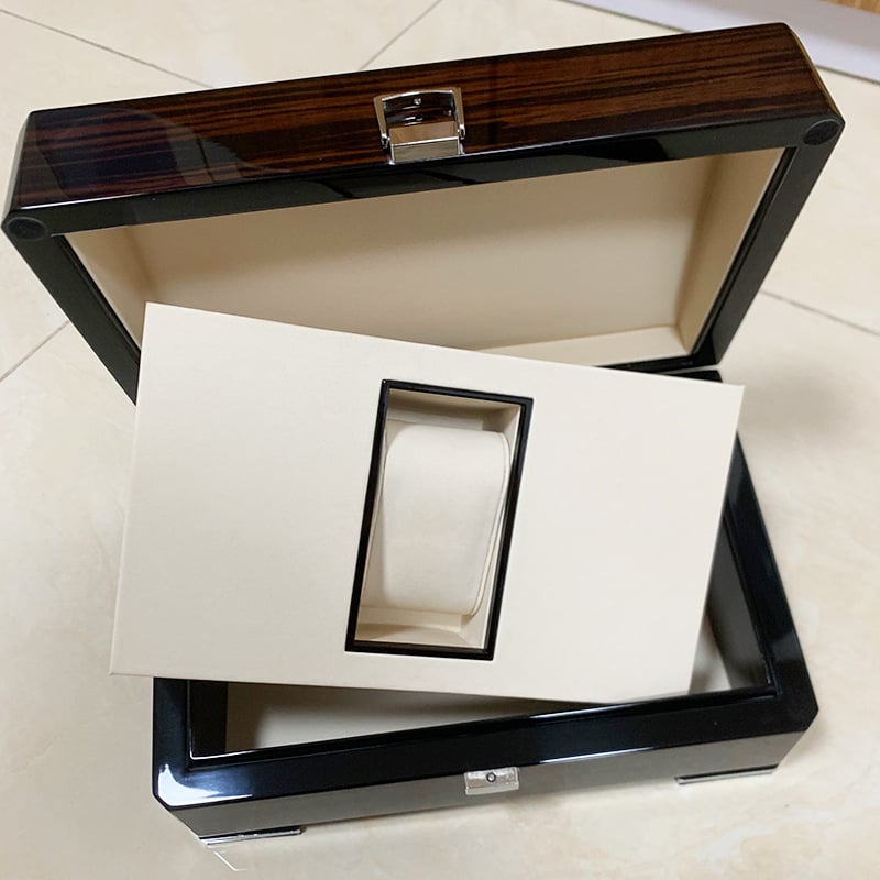 Cutie pentru ceasuri și bijuterii — MDF, Model 067, finisaj pictură lemn lucrat manual, tip ambalaj: Black Heaven and Earth cover, scop: ambalare cadouri și bijuterii