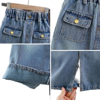 Fustă lungă din bumbac pentru fetițe, croială A-line, culoare solidă, căptușeală din bumbac 30–50%, pentru fete peste 8 ani.