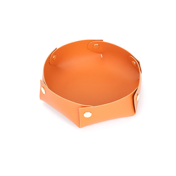 Kör alakú PU bőr tároló – Asztali rendező smink és ékszerek számára – Skandináv stílus