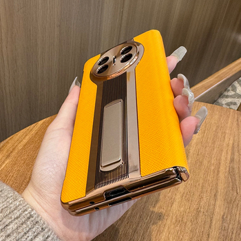 Usmile husă flip pentru Huawei Mate X5 – Piele naturală, Stil minimalist, Placare electroplatină, Protecție anti-cădere