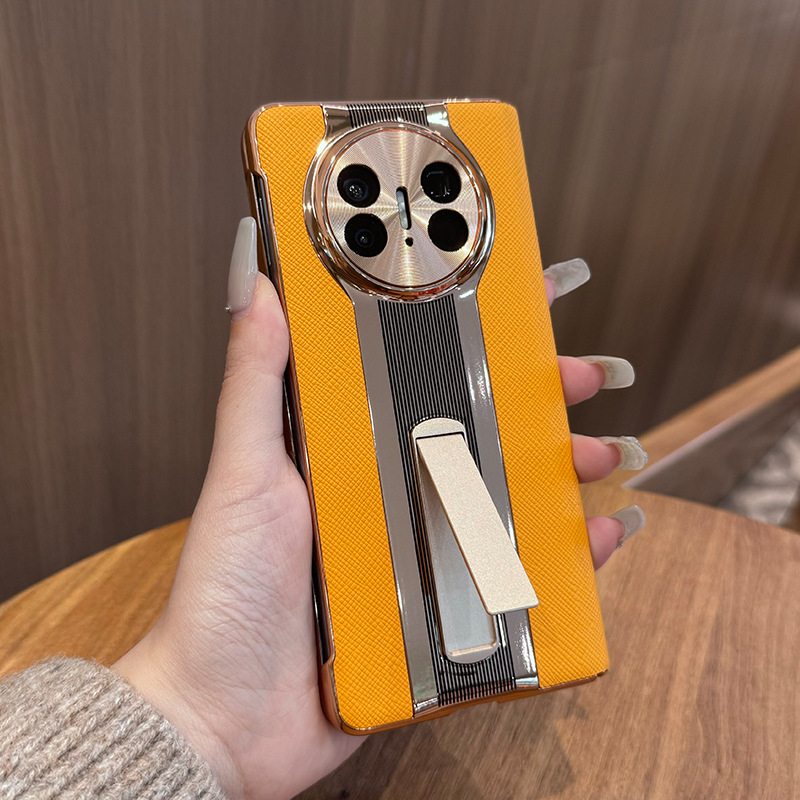 Usmile husă flip pentru Huawei Mate X5 – Piele naturală, Stil minimalist, Placare electroplatină, Protecție anti-cădere