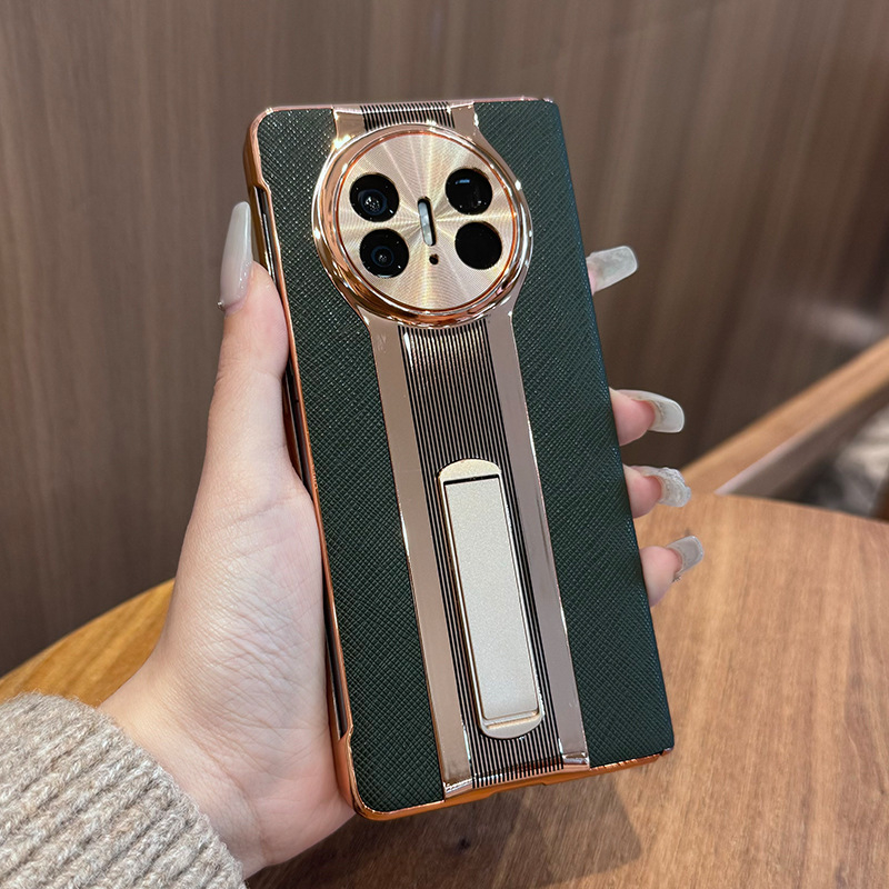 Usmile husă flip pentru Huawei Mate X5 – Piele naturală, Stil minimalist, Placare electroplatină, Protecție anti-cădere