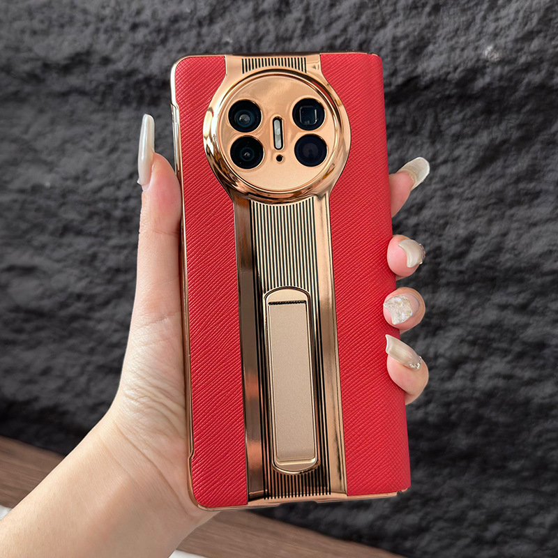 Usmile husă flip pentru Huawei Mate X5 – Piele naturală, Stil minimalist, Placare electroplatină, Protecție anti-cădere