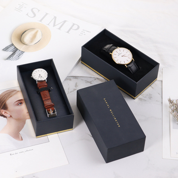 Cutie pentru ceas cu capac, ambalaj din hârtie/carton cu atingere velur, ambalaj pentru bijuterii