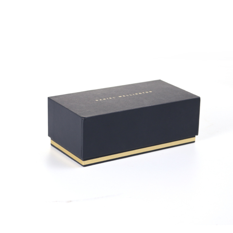 Cutie pentru ceas cu capac, ambalaj din hârtie/carton cu atingere velur, ambalaj pentru bijuterii