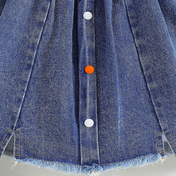 Detský dvodielny komplet pre dievčatá, kórejský štýl, leto, top s odhaleným ramenom a krátkymi rukávmi, sukňový komplet, 3–8 rokov