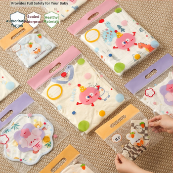 Sac de depozitare pentru haine de grădiniță, model 985, material mătase cu imprimeu floral, capacitate 0-5 L, stil universal, funcție de sigilare