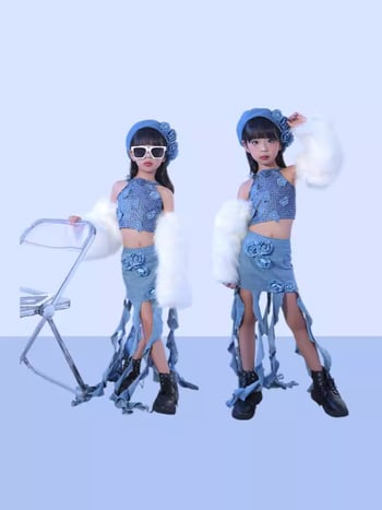 Lányoknak szánt színpadi jelmez, 100% nejlon, Western punk retró stílus (2024 tél, Női, Osztály A)