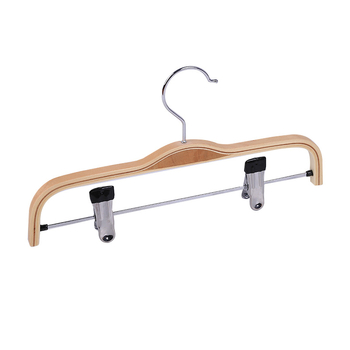 Umerașe din lemn pentru pantaloni cu clipsuri, design modern minimalist (Material: Lemn; Stil: Modern minimalist; Brand: Altul; Fără logo)