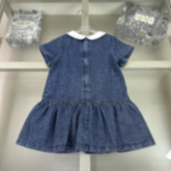 Gyerekeknek szóló pamut rövid ujjú ruha, hercegnő stílus, mintaszám 21571381, 3–8 éveseknek