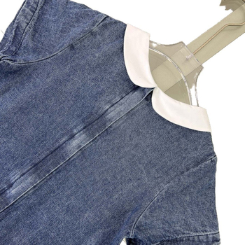 Gyerekeknek szóló pamut rövid ujjú ruha, hercegnő stílus, mintaszám 21571381, 3–8 éveseknek