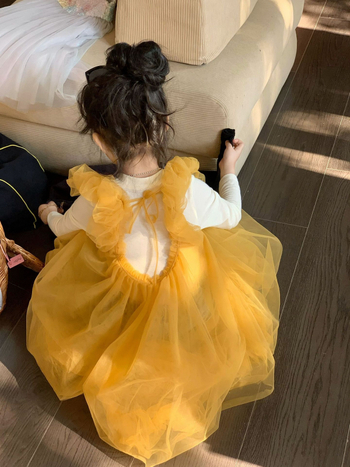 Rochie pentru fetițe în stil coreean, croială A-line, bretele (amestec poliester, căptușeală poliester, pentru 3–8 ani, primăvara 2025)