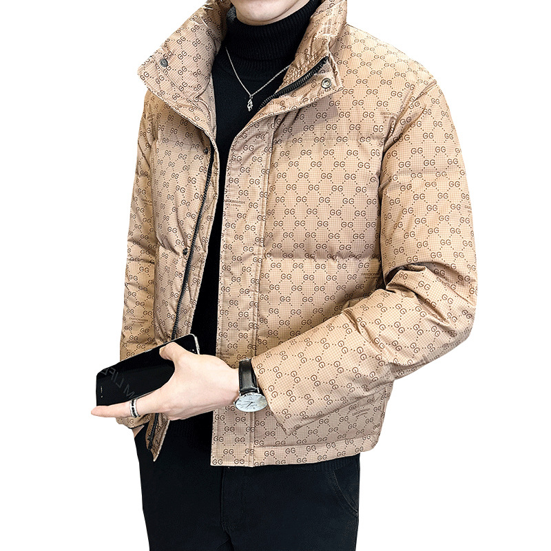 Пухено яке в корейски стил, със слим фит, пълнено с пух от бяла патица, защита при -20°C до -5°C.