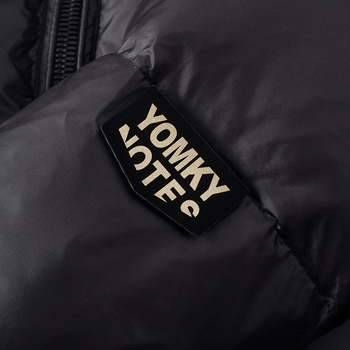 Мъжко яке с бял патеши пух, удебелено, с качулка и цип, 800 пълнеж