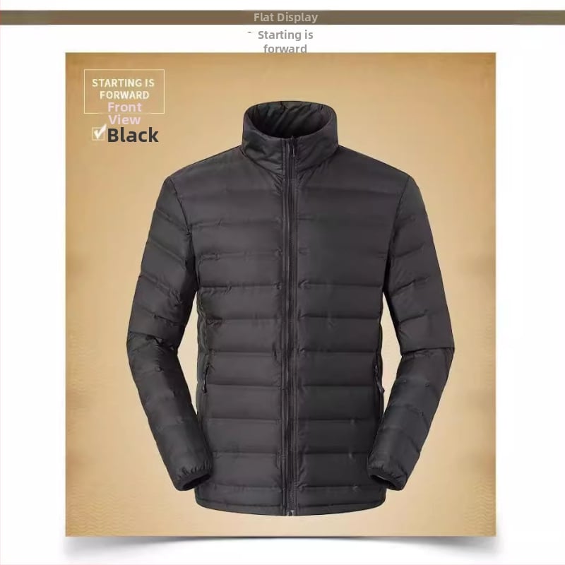 Пухена подплата за яке, ламинирана, топла и лека, унисекс, стояща яка; съдържа 81–85% пух, патешки пух, пълнеж 100 g, полиестер 100%