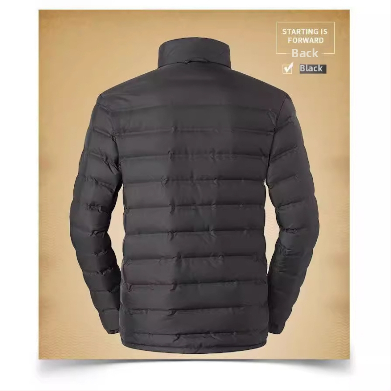 Пухена подплата за яке, ламинирана, топла и лека, унисекс, стояща яка; съдържа 81–85% пух, патешки пух, пълнеж 100 g, полиестер 100%