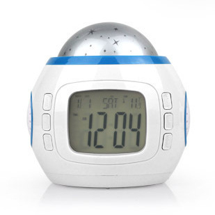 Projekcijski sat s projekcijom zvjezdajanog neba, glazba i alarm, model 1038, LCD zaslon, termometar, vječni kalendar