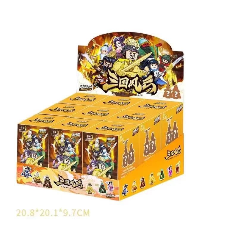 Ehitusklotsid – Kolmriikide soomus Water Margini kangelane – üllatuskast, hariv DIY minifiguuri mudel, ABS plastik, vanus 7–14 aastat