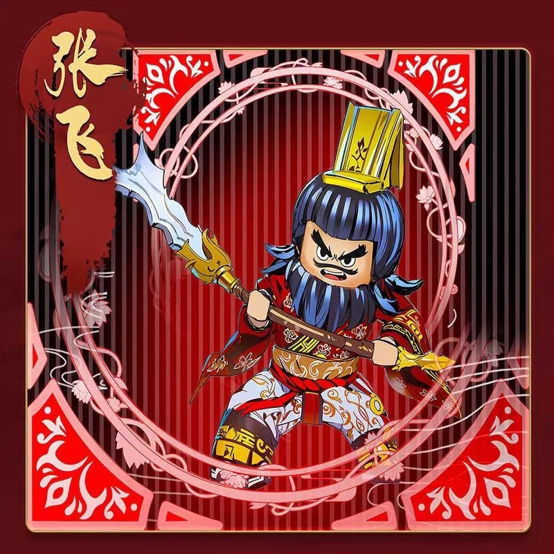 Ehitusklotsid – Kolmriikide soomus Water Margini kangelane – üllatuskast, hariv DIY minifiguuri mudel, ABS plastik, vanus 7–14 aastat