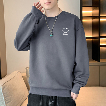 Muški fleece pulover, korejska verzija, dugi rukavi, poliester 96%+, težina 180–250 g