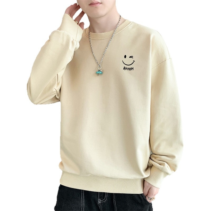 Muški fleece pulover, korejska verzija, dugi rukavi, poliester 96%+, težina 180–250 g