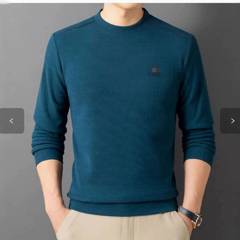 Hanorac bărbătesc din velur fleece, guler rotund, croială lejeră, amestec poliester 77%, pulover casual de iarnă.