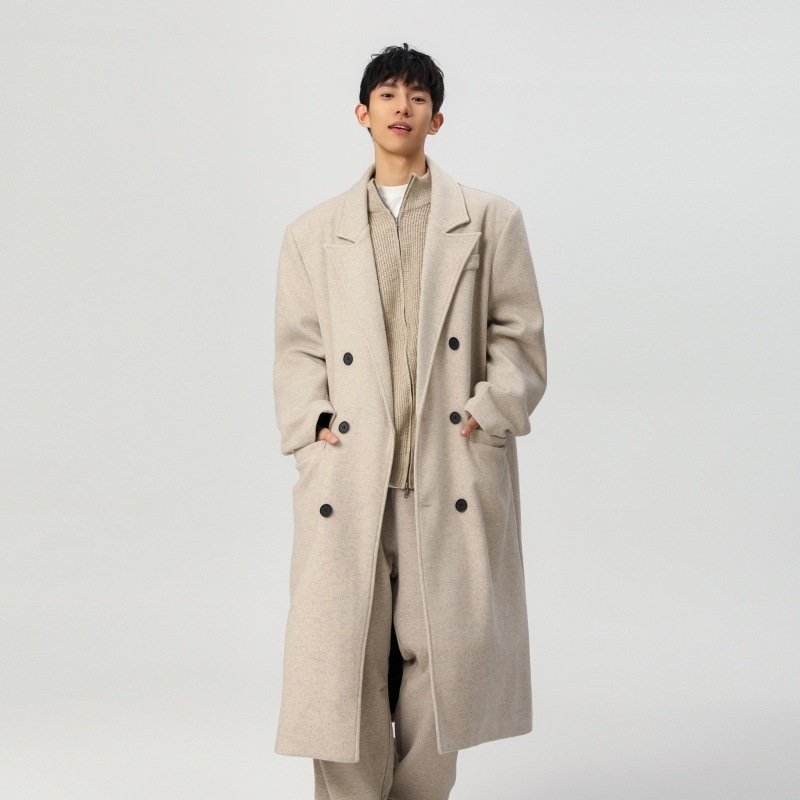 Vyriskas corduroy paltas, laisvas kirpimas, švarko apykaklė, ruduo 2024