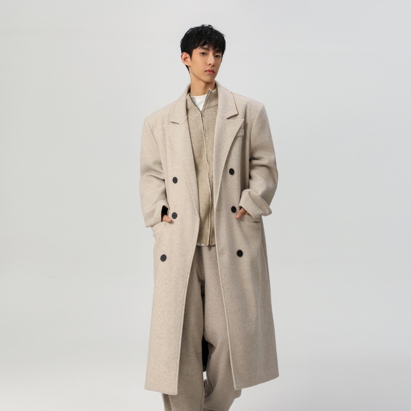 Vyriskas corduroy paltas, laisvas kirpimas, švarko apykaklė, ruduo 2024