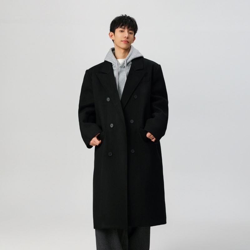 Vyriskas corduroy paltas, laisvas kirpimas, švarko apykaklė, ruduo 2024