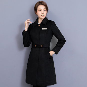 Uniszex üzleti palást pamut-poliészter keverékből, nedvességelvezető anyag, közepesen hosszú, karcsú szabású, ideális szállodai és irodai viselethez, ősz-tél-tavasz