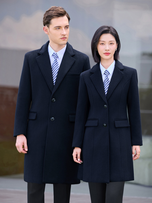 2025 zimski unisex kaput od vune, 50% vune, srednje duljine, poslovni stil, topao
