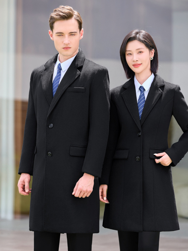 2025 zimski unisex kaput od vune, 50% vune, srednje duljine, poslovni stil, topao