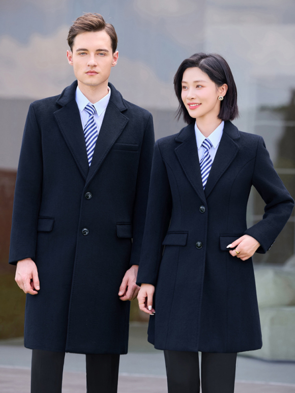 2025 zimski unisex kaput od vune, 50% vune, srednje duljine, poslovni stil, topao