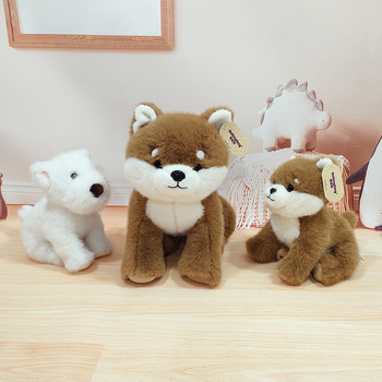 Λούτρινο σκυλάκι Ουέστ Χάιλαντ - κοντή γούνα, γέμισμα PP βαμβάκι, σε θέση καθιστό/ξαπλωτό, κατάλληλο για παιδιά 7–14 ετών