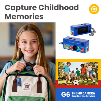 G6 mini kamera gyerekeknek – zsebkamera, TF-kártya, 1-5 MP, 1-3 óra akkumulátor-élettartam, videózás és fényképezés, szűrő