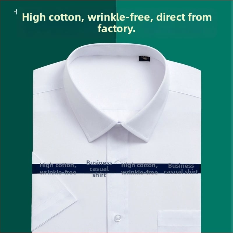 Férfi hosszú ujjú ing, gallér rever, pamut, vasalás nélkül