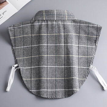 Αποσπώμενος γιακάς από βαμβάκι για πουκάμισο – τετράγωνου και μυτερού στυλ, μονόχρωμο σχέδιο, επένδυση από βαμβάκι, Φθινόπωρο 2023