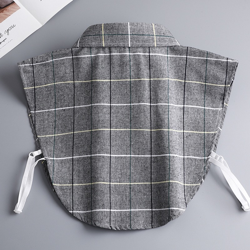 Αποσπώμενος γιακάς από βαμβάκι για πουκάμισο – τετράγωνου και μυτερού στυλ, μονόχρωμο σχέδιο, επένδυση από βαμβάκι, Φθινόπωρο 2023