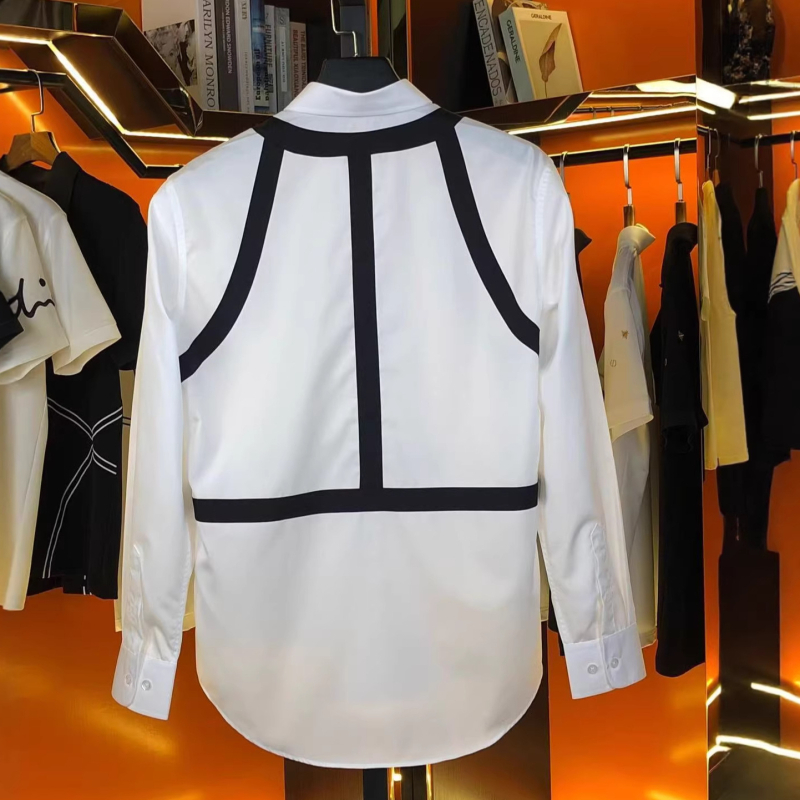 Férfi 100% pamut hosszú ujjú ing, slim fit, hegyes gallérral, színek összehangolt mintázattal